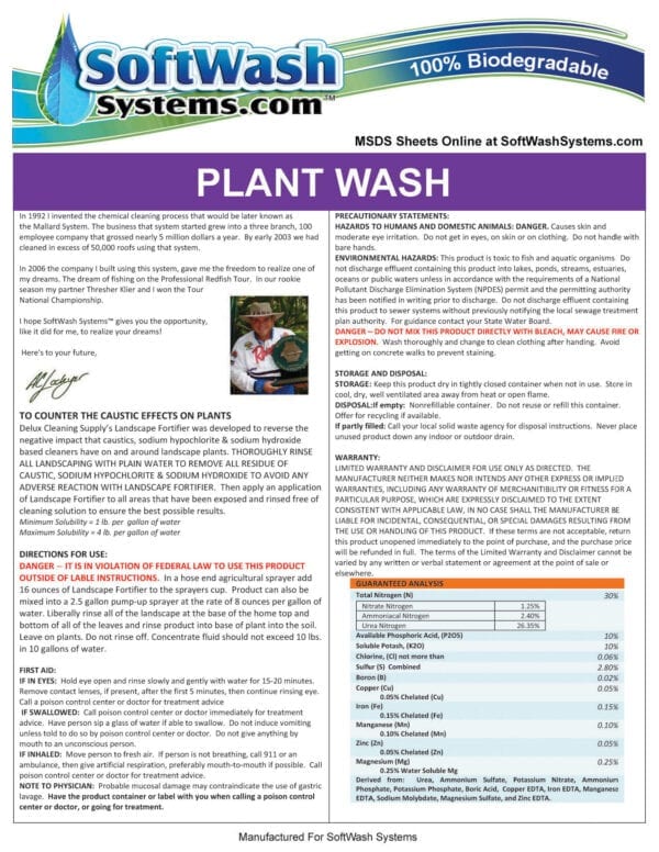 SoftWash Systems™ Plant Wash™