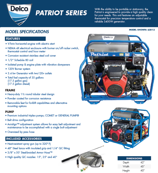 Delco Patriot Hot Pressure Washer - Image 2