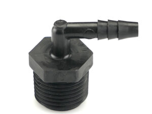 1/4" X 1/2" MPT, 90° Poly Hose Barb