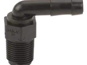 3/8", 90° Poly Hose Barb