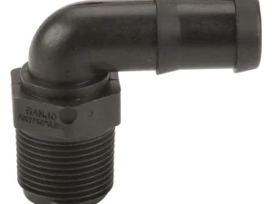1/2" X 3/4" MPT, 90° Poly Hose Barb
